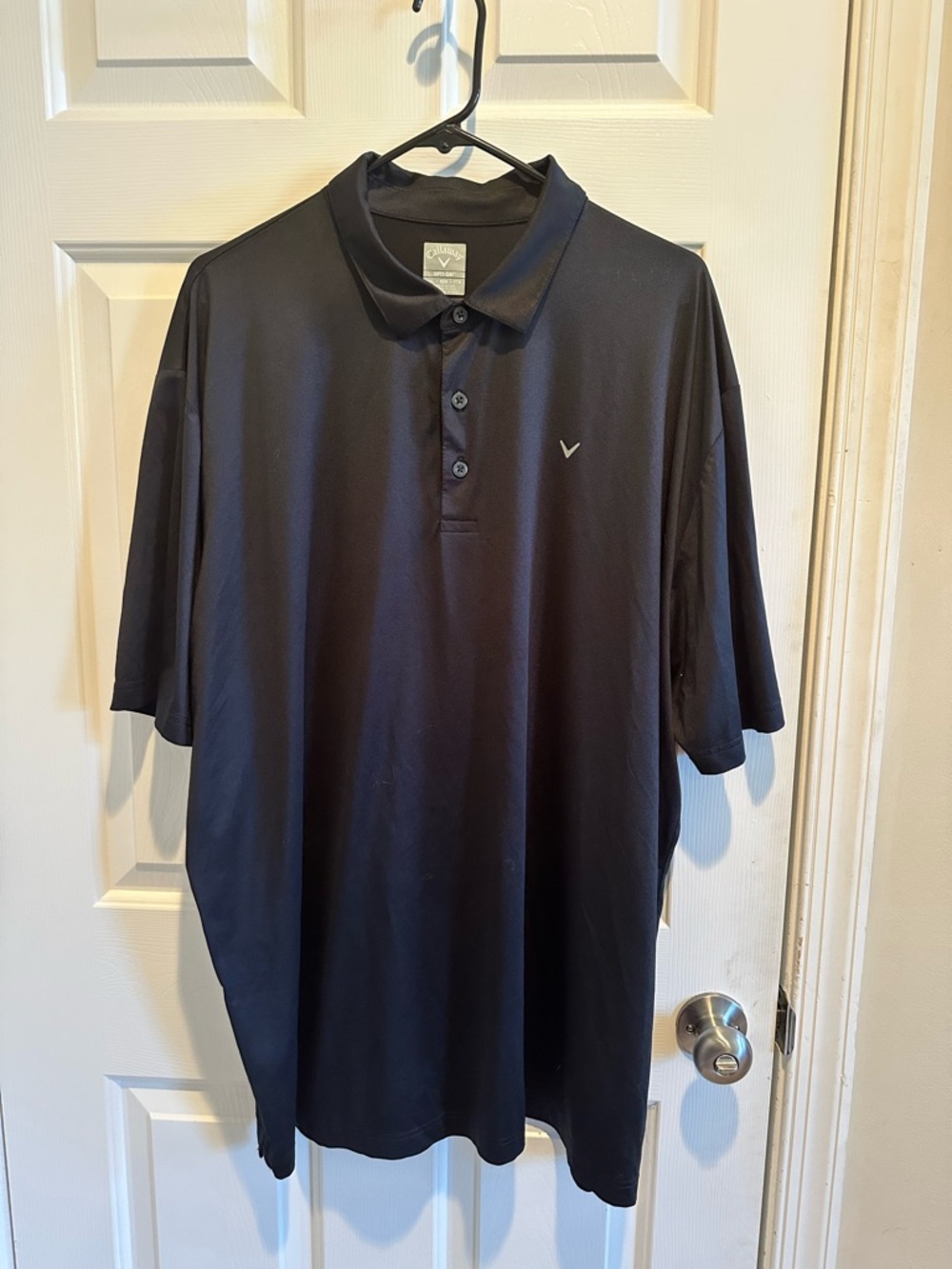 Callaway Men's Opti Dri Black Short-Sleeve Polo Performance Wicking XXL